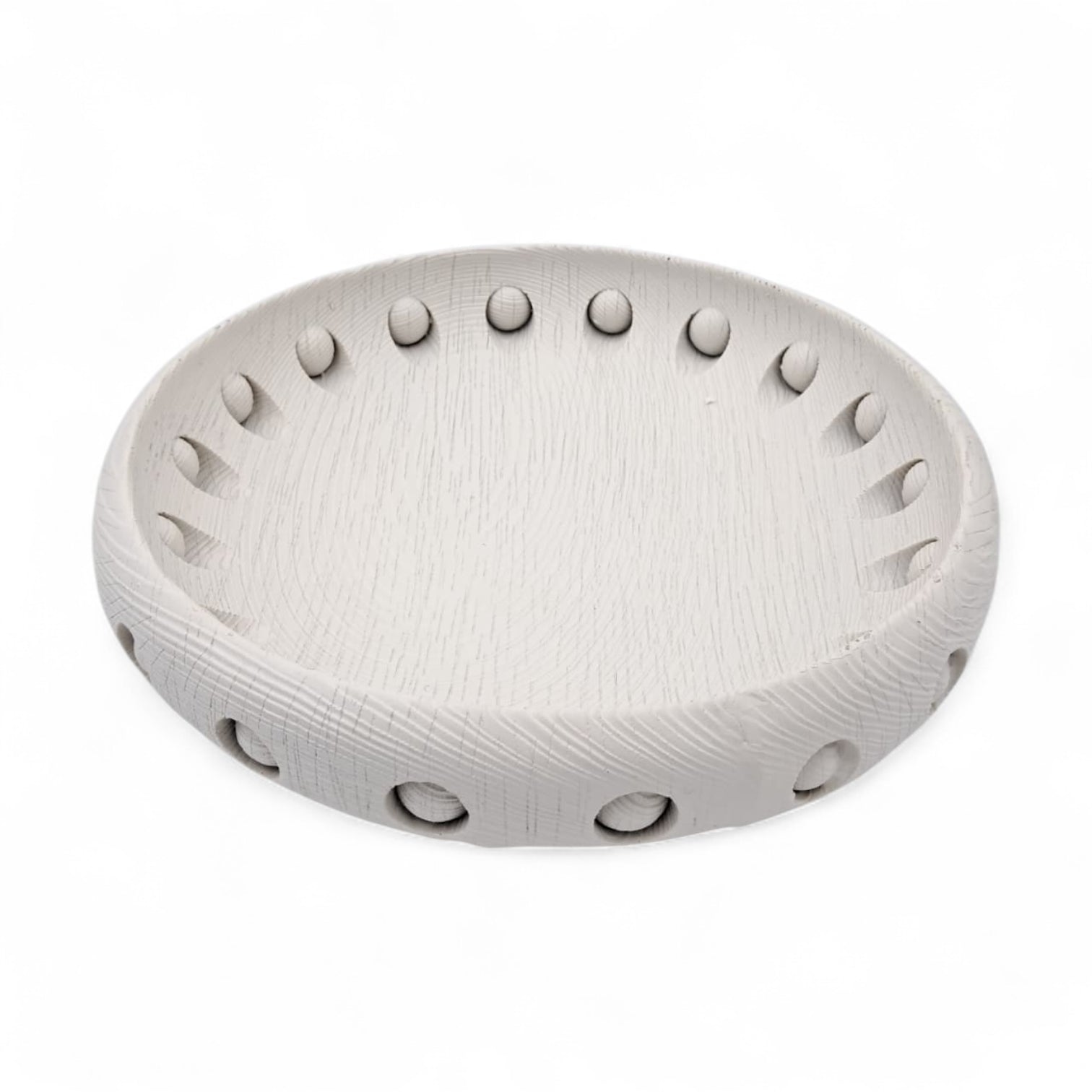 Round Cream Stoneware Basket Bowl – Handcrafted Decorative Bread & Fruit Bowl for Dining and Home Décor - Damoo