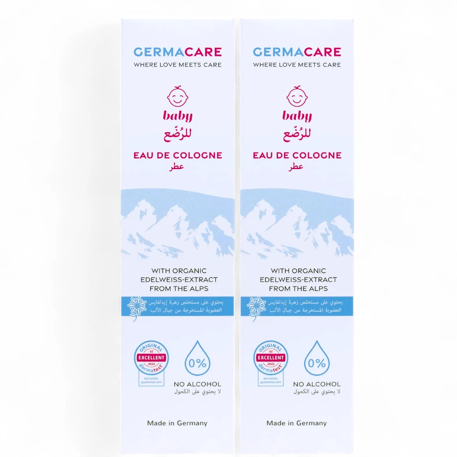 Germacare Baby Perfume – 2 x 150ml | Alcohol-Free & pH 5.5 Cologne with Organic Edelweiss | Gentle, Soothing Baby Fragrance for Daily Use - Damoo