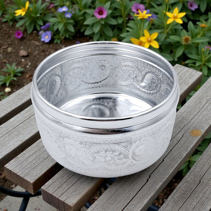 Aluminum Design Pet Urn – Small Steel Memorial Urn for Ashes | Durable Metal Pet Cremation Keepsake | Decorative Silver Urn Container (H9cm x W12cm x L13cm) - Damoo