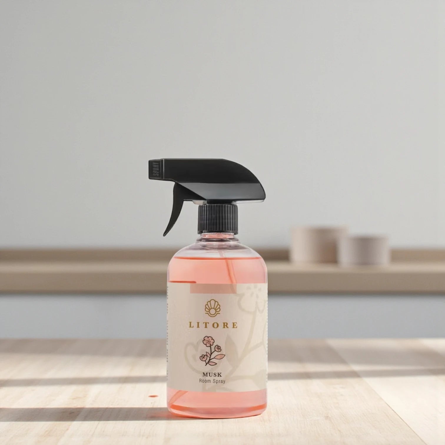 Litore Musk Home Spray 500ml – Long-Lasting Air Freshener for Home & Office | Eliminates Odors, Elegant Fragrance Solution - Damoo