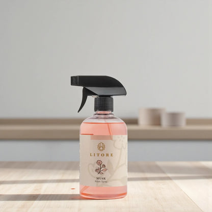 Litore Musk Home Spray 500ml – Long-Lasting Air Freshener for Home & Office | Eliminates Odors, Elegant Fragrance Solution - Damoo
