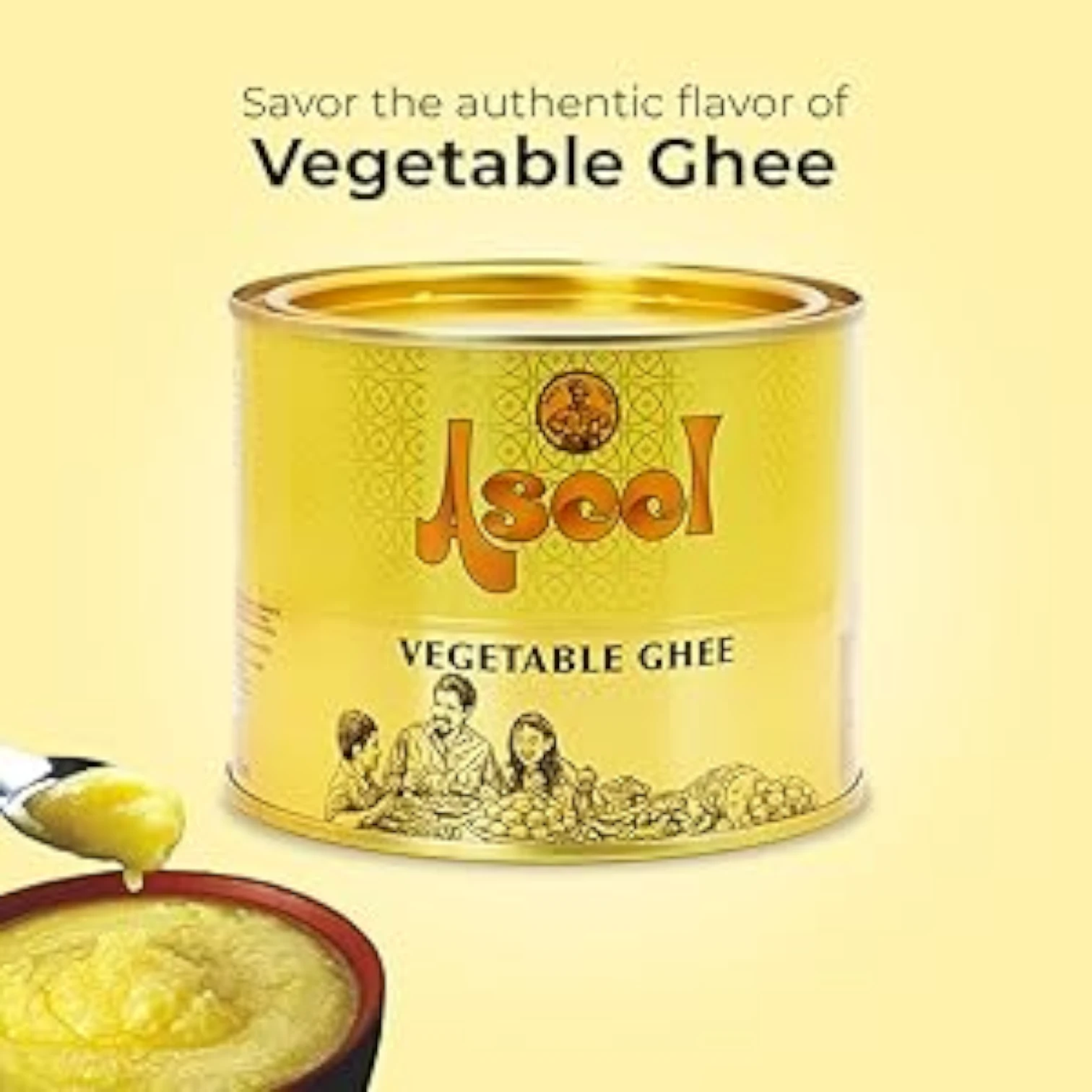 Aseel Vegetable Ghee – 500ml | Trans Fat-Free, Vitamin-Enriched, Aromatic Ghee for Everyday Cooking & Gourmet Dishes - Damoo