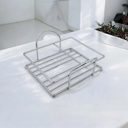 Acrylic Sugar Salt & Pepper Pot Set with Metal Rack, 3 Piece Clear Storage Jars with Lids for Kitchen Countertop Seasoning Organizer, Multi-Purpose Condiment Container Set - Damoo