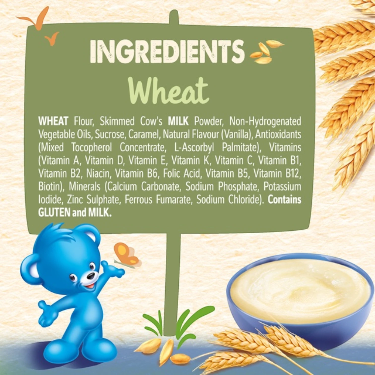 Nestlé Cerelac Wheat Infant Cereal with Iron+ – 1kg | From 6 Months | With Milk Powder, Vitamins A/C/D, Zinc & BL Probiotics | Natural & Easy to Digest - Damoo