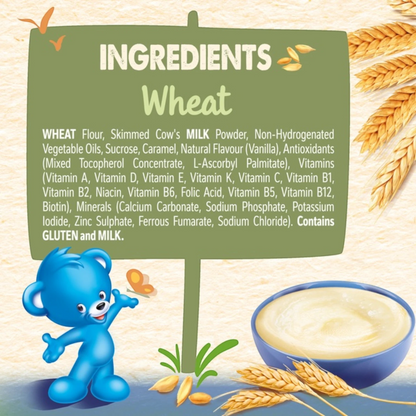 Nestlé Cerelac Wheat Infant Cereal with Iron+ – 1kg | From 6 Months | With Milk Powder, Vitamins A/C/D, Zinc & BL Probiotics | Natural & Easy to Digest - Damoo
