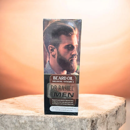DR. RASHEL For Men Beard Oil with Argan Oil & Vitamin E – Hair Growth Booster & Frizz Control Treatment (50ml) - Damoo