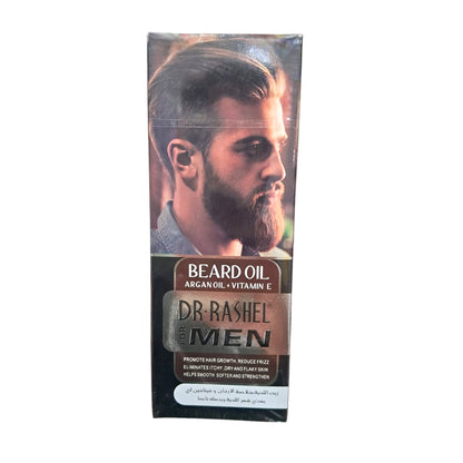 DR. RASHEL For Men Beard Oil with Argan Oil & Vitamin E – Hair Growth Booster & Frizz Control Treatment (50ml) - Damoo