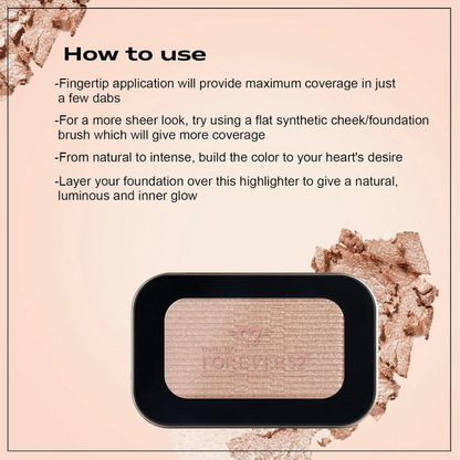 Forever52 Glow On Highlighter FGH003 Bonfire (7g). Silky cream highlighter with full coverage, ultra-blendable texture, radiant finish. Vegan & cruelty-free. - Damoo