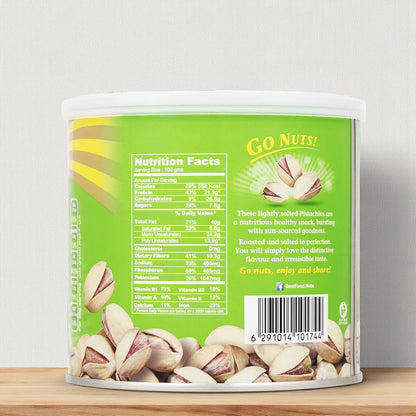 BEST Salted Pistachios 200g Can | Roasted & Lightly Salted | High-Protein Vegan Snack | Gourmet & Heart-Healthy - Damoo