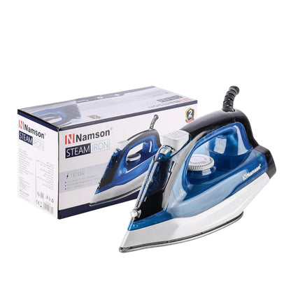 Namson NA-7832 Premium Steam Iron 1600W – Teflon Soleplate, Adjustable Temperature, Dry/Steam/Spray Function - Damoo