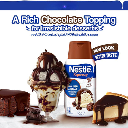 Nestlé Chocolatey Topping Sweetened Condensed Milk Squeezy 450g – Rich & Creamy Chocolate Spread in Easy Squeeze Bottle - Damoo