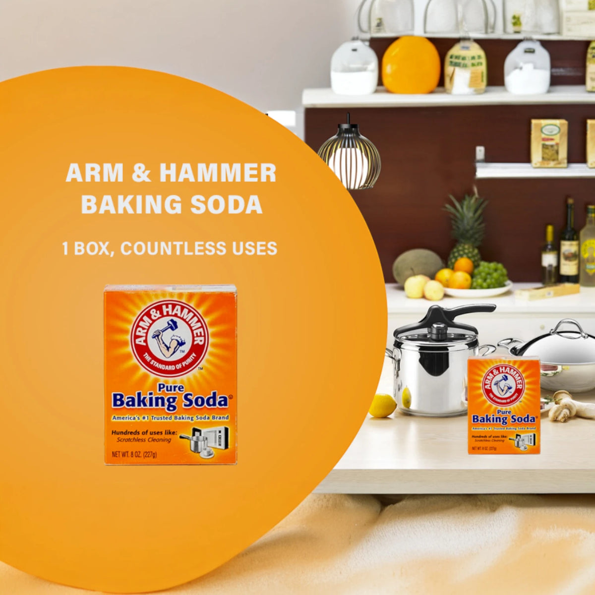 Arm & Hammer Pure Baking Soda – 2LB | 100+ Uses for Baking, Cleaning, Deodorizing & More - Damoo