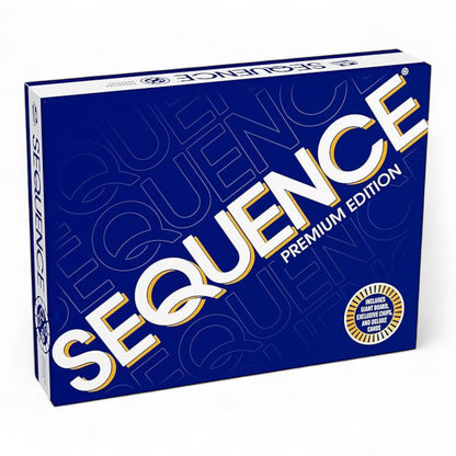 Goliath Sequence Premium Edition Board Game – Giant 20.25 x 26.25 inch Board, Exclusive Chips & Deluxe Cards, Strategy Card Game for 2-12 Players, Ages 7+ - Damoo