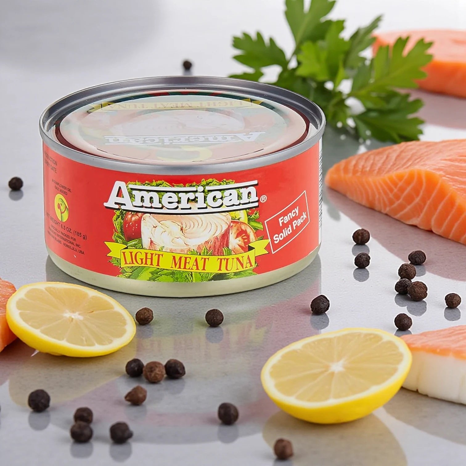 American Light Meat Tuna in Sunflower Oil – 185g | Salted, Ready-to-Eat, Versatile Tuna for Snacks, Spreads & Meals - Damoo