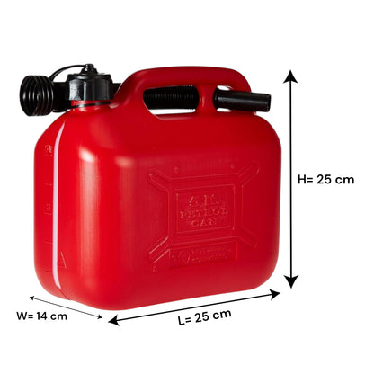 5L Petrol Can – Heavy-Duty Plastic Fuel Tank with Child-Safe Spout, Anti-Static Design, Rust-Proof Build & Flexible Pouring Pipe for Car, Travel & Outdoor Use - Damoo