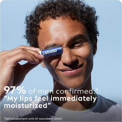Labello Men Active Lip Balm – 24H Moisture with SPF 15, Improved Formula, Shea Butter & Natural Oils – Hydrating & Protective Lip Care for Men (4.8g)
