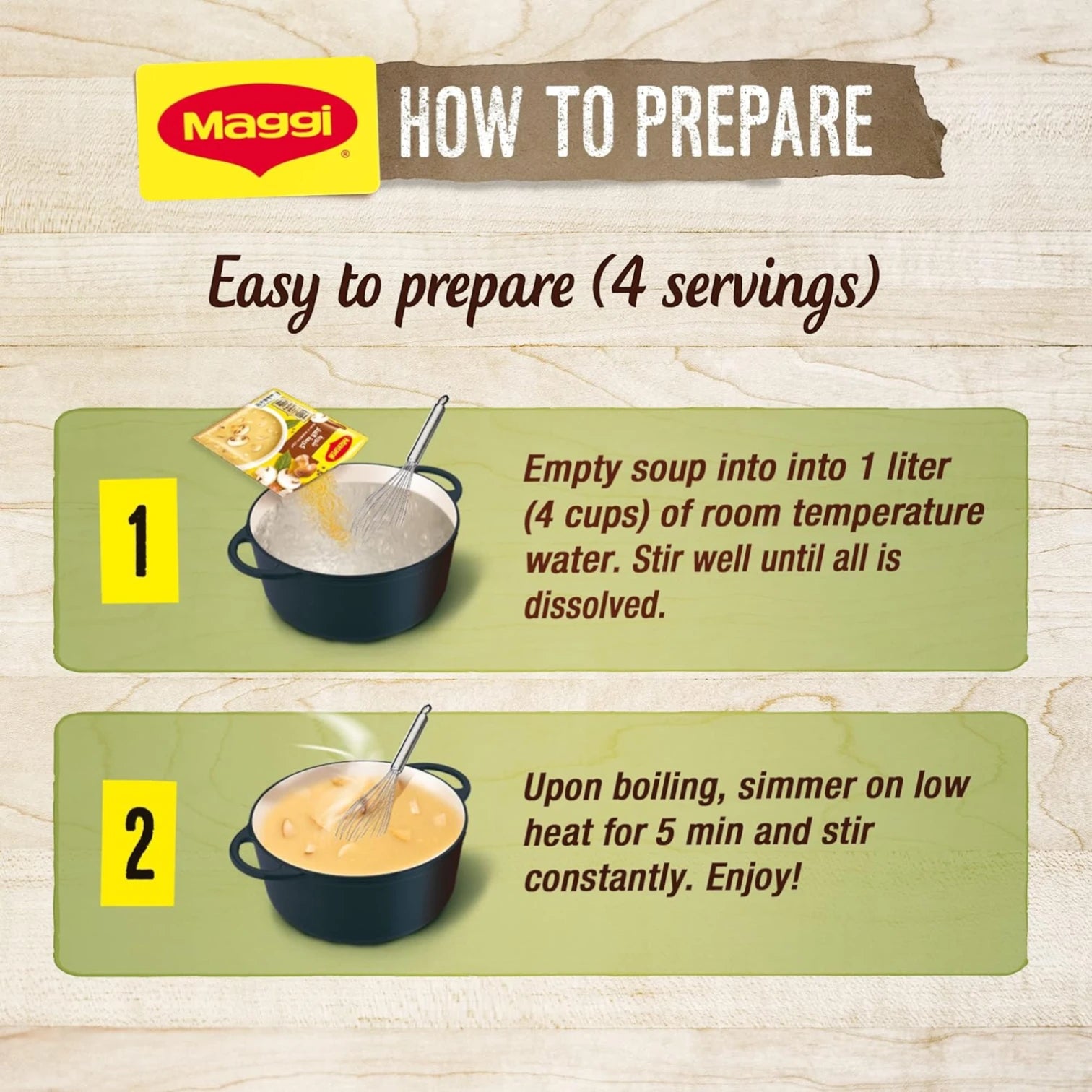 Maggi Cream of Mushroom Soup 68g – Rich, Earthy Flavor with Bolet Mushrooms | Halal Certified & Preservative-Free - Damoo