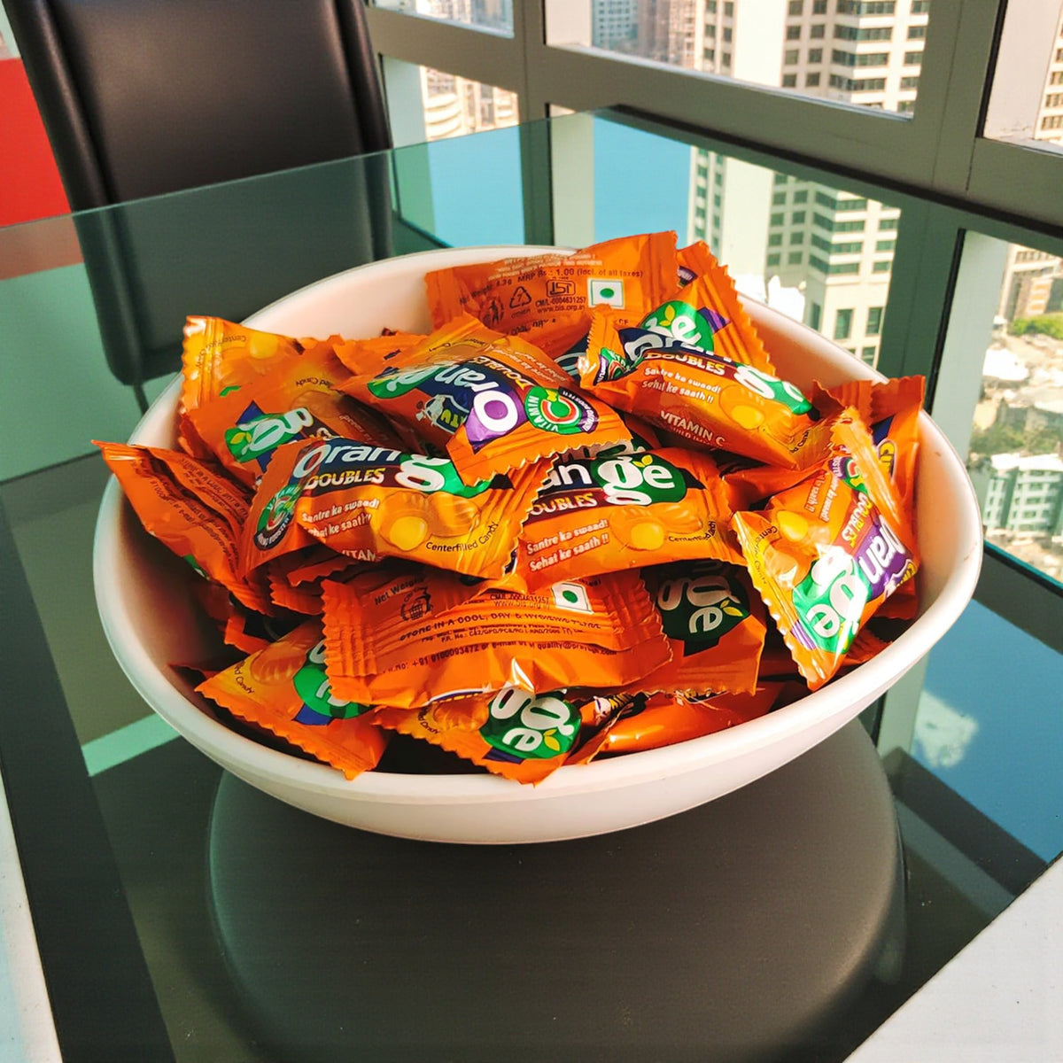 Cintu Orange Doubles Centerfilled Candy – Vitamin C Immuno Booster | Juicy Orange Flavour Filled Candy | Individually Wrapped Sweets Pack for Kids & Adults | 150 PCS Family Pack