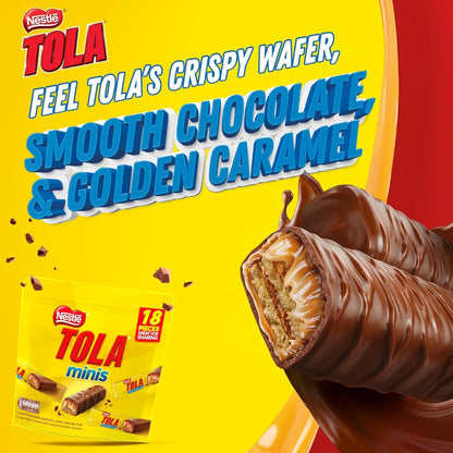 Nestlé Tola Milk Chocolate & Caramel Wafer Minis – Pack of 2 (279g Each) | Chewy Caramel with Smooth Milk Chocolate | Bite-Sized Treats for Sharing & Gifting - Damoo