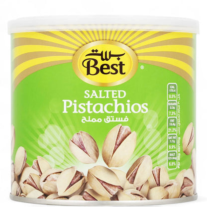 BEST Salted Pistachios 200g Can | Roasted & Lightly Salted | High-Protein Vegan Snack | Gourmet & Heart-Healthy - Damoo