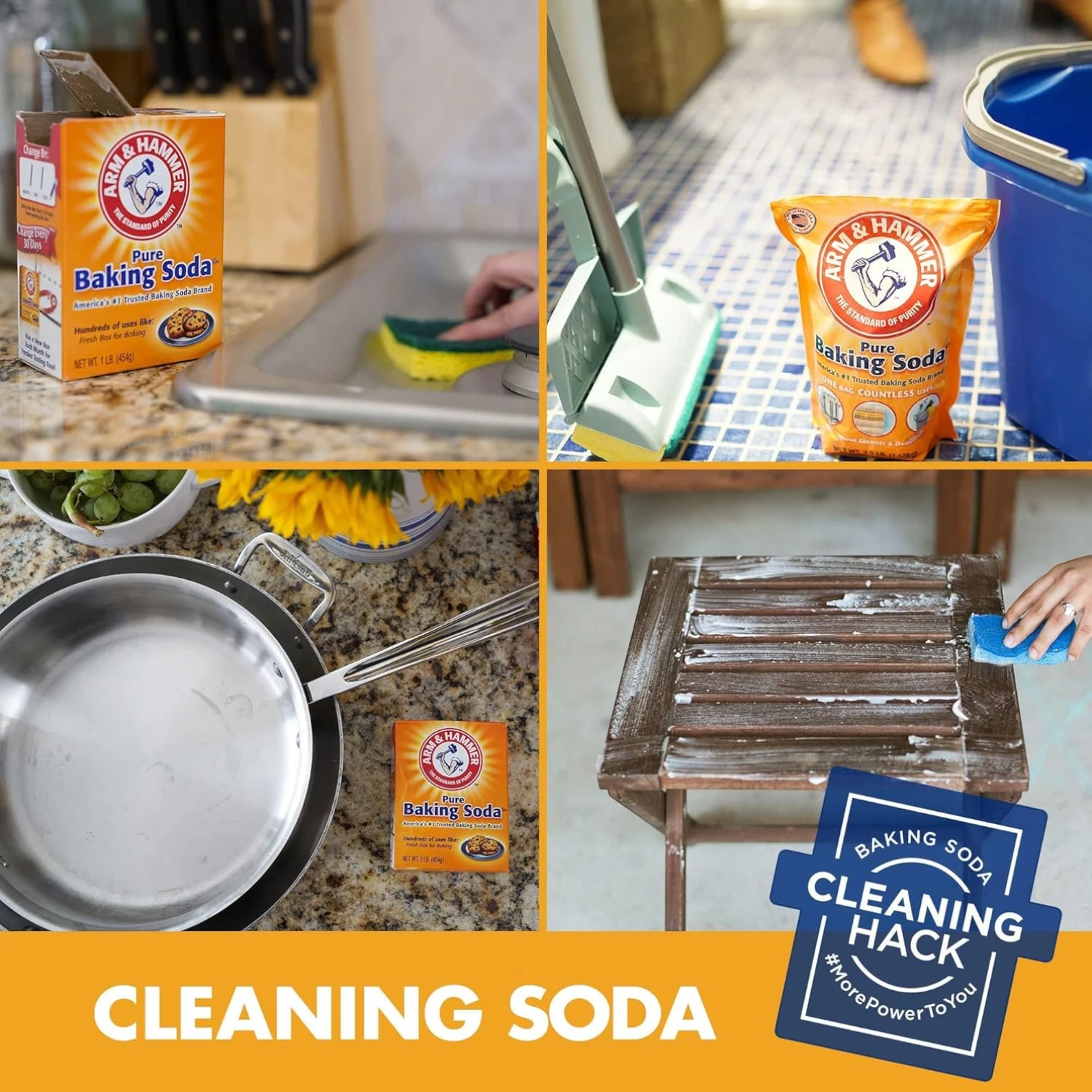 Arm & Hammer Pure Baking Soda – 5LB | One Box, Countless Uses | All-Purpose Cleaner, Deodorizer & Multi-Use Household Essential - Damoo