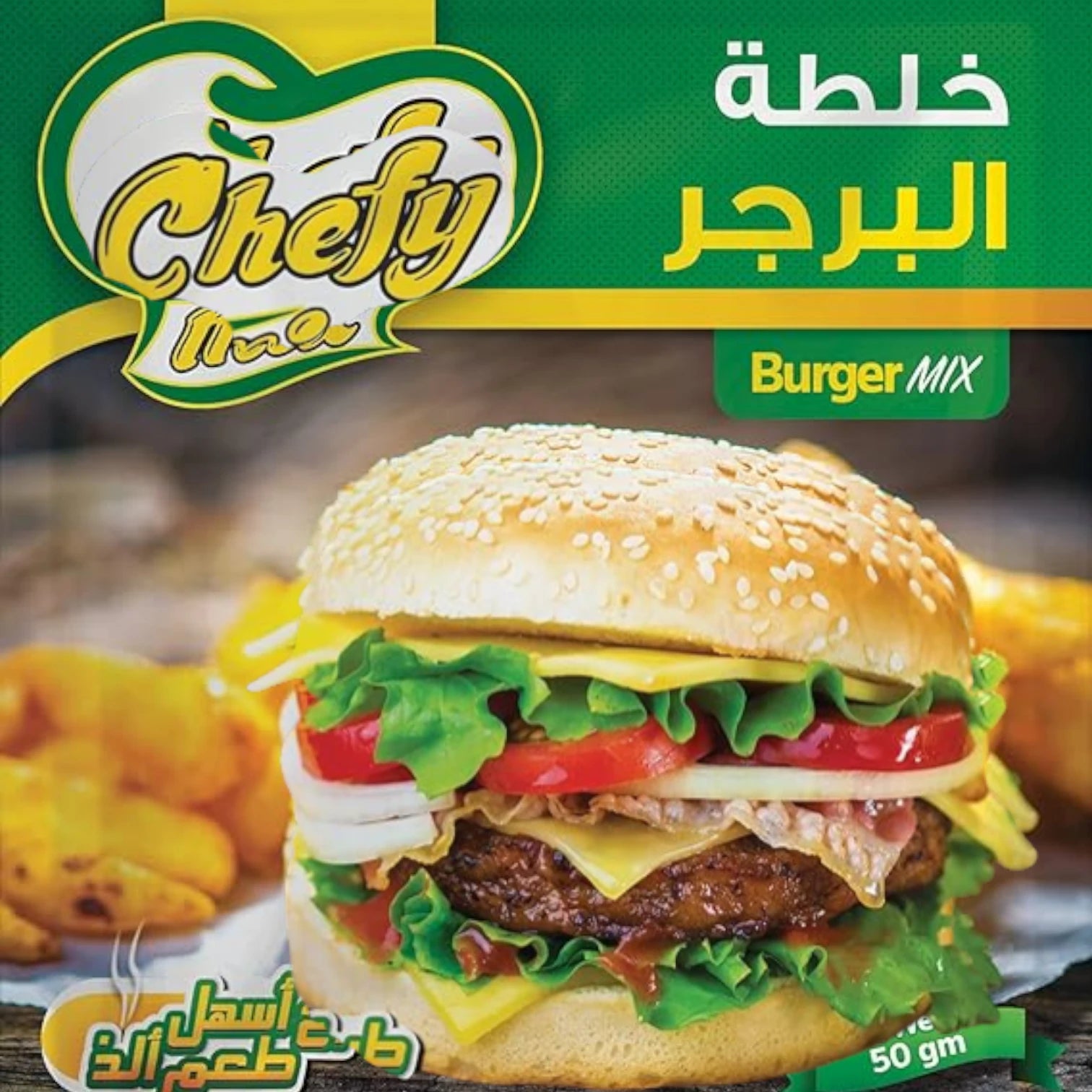 Chefy Mix Burger Mix 50g – Flavorful Spice & Herb Blend for Authentic Burger Taste | Easy to Use, Compact Pack - Damoo