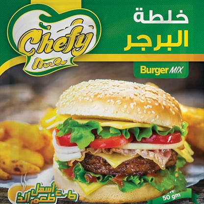 Chefy Mix Burger Mix 50g – Flavorful Spice & Herb Blend for Authentic Burger Taste | Easy to Use, Compact Pack - Damoo