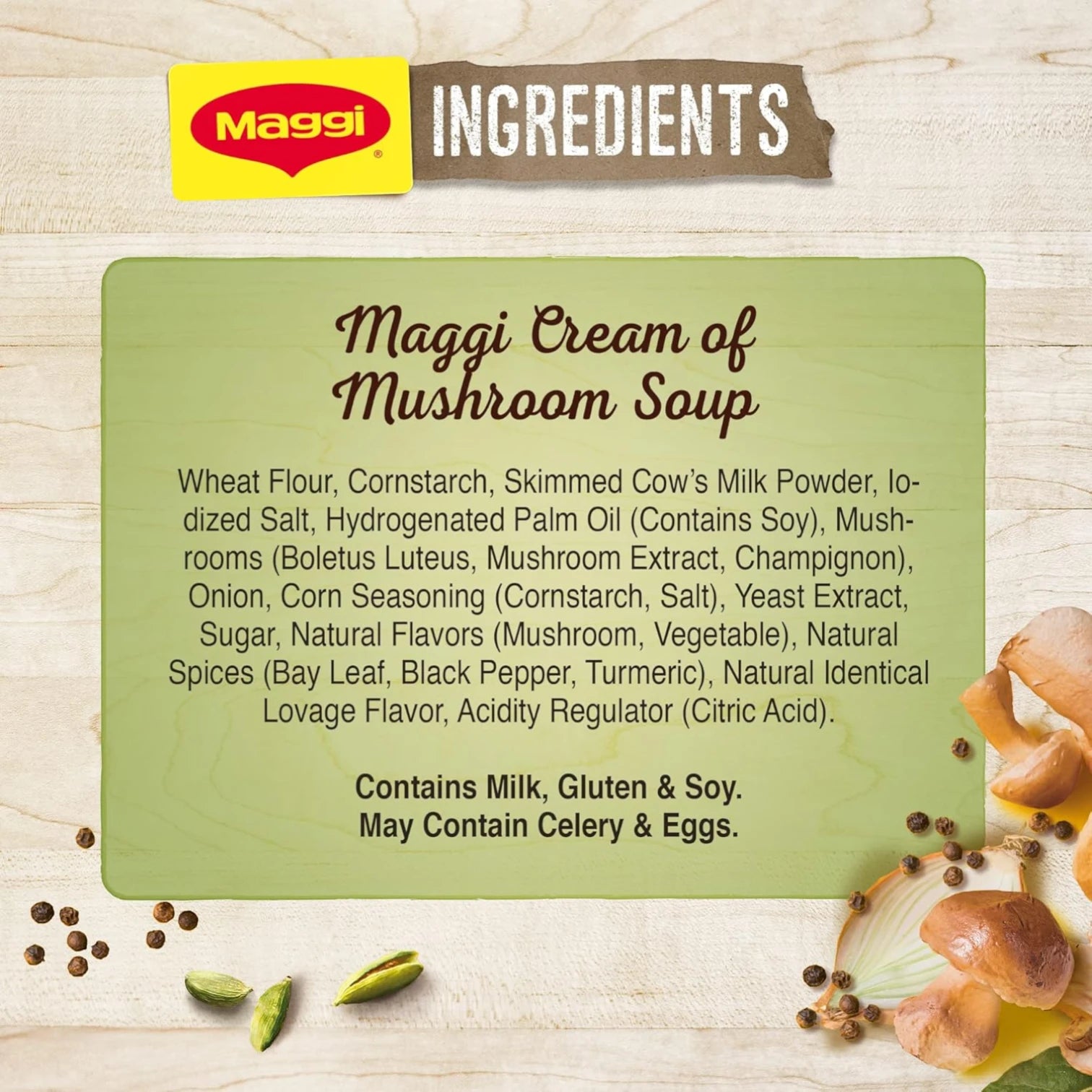 Maggi Cream of Mushroom Soup 68g – Rich, Earthy Flavor with Bolet Mushrooms | Halal Certified & Preservative-Free - Damoo