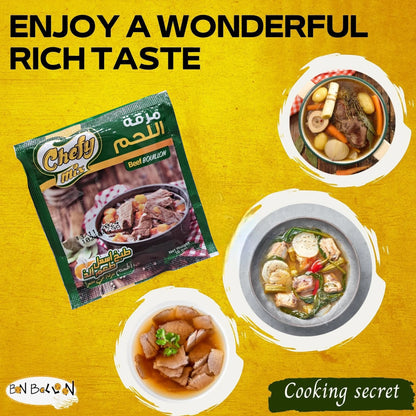 Chefy Mix Beef Bouillon 18g – Granulated Beef Stock Seasoning with Natural Flavors | Ideal for Soups, Stews & Meat Dishes - Damoo