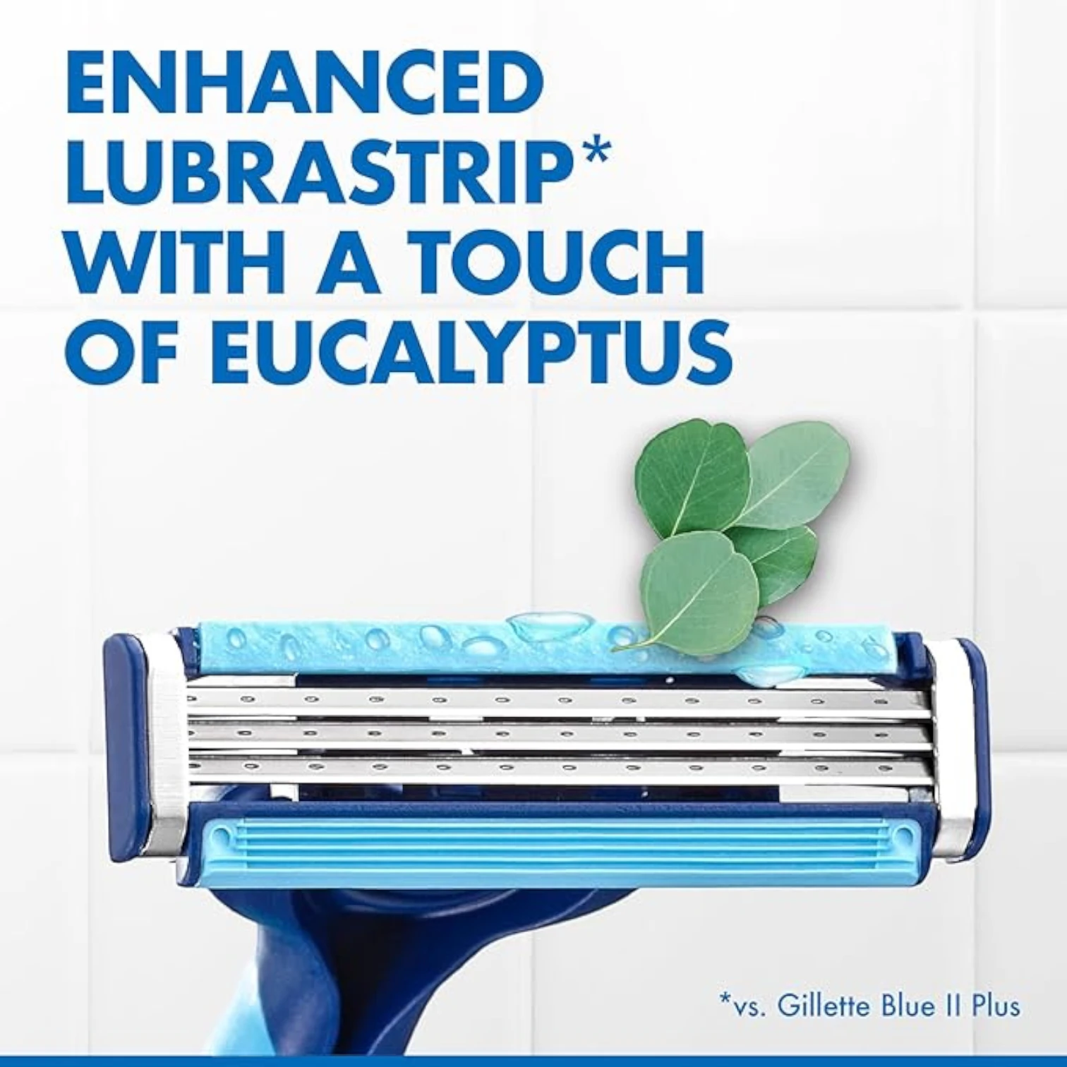 Gillette Blue 3 Cool Disposable Razors for Men – Triple Blade Shaving System with Eucalyptus Lubrastrip, Cooling Fresh Sensation & Up to 36 Closer Shaves – Pack of 3 - Damoo