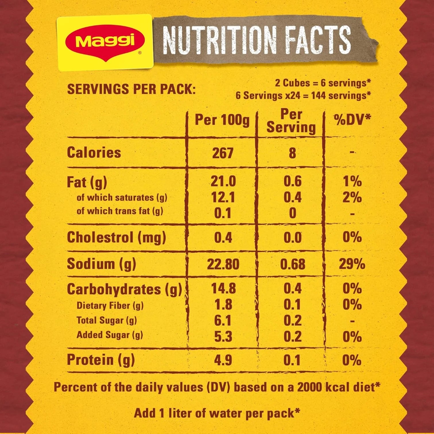 Maggi Beef Stock with Herbs Bouillon Cubes | Premium Beef Broth Seasoning with Natural Herbs & Spices, No Preservatives or Artificial Flavors – Perfect for Soups, Stews, Sauces, and Everyday Cooking - Damoo