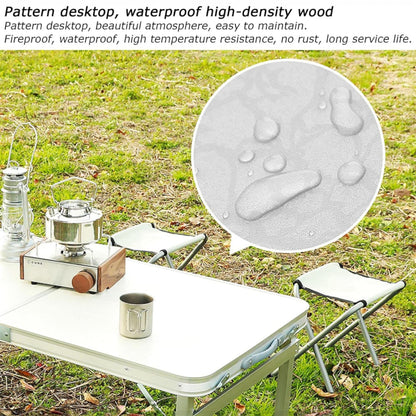 Folding Table with 2 Stools – Portable Camping Dining Table Set with Adjustable Height, Carry Handle & Foldable Design – Lightweight Picnic, BBQ, Indoor & Outdoor Multi-Purpose Table (90x60cm)