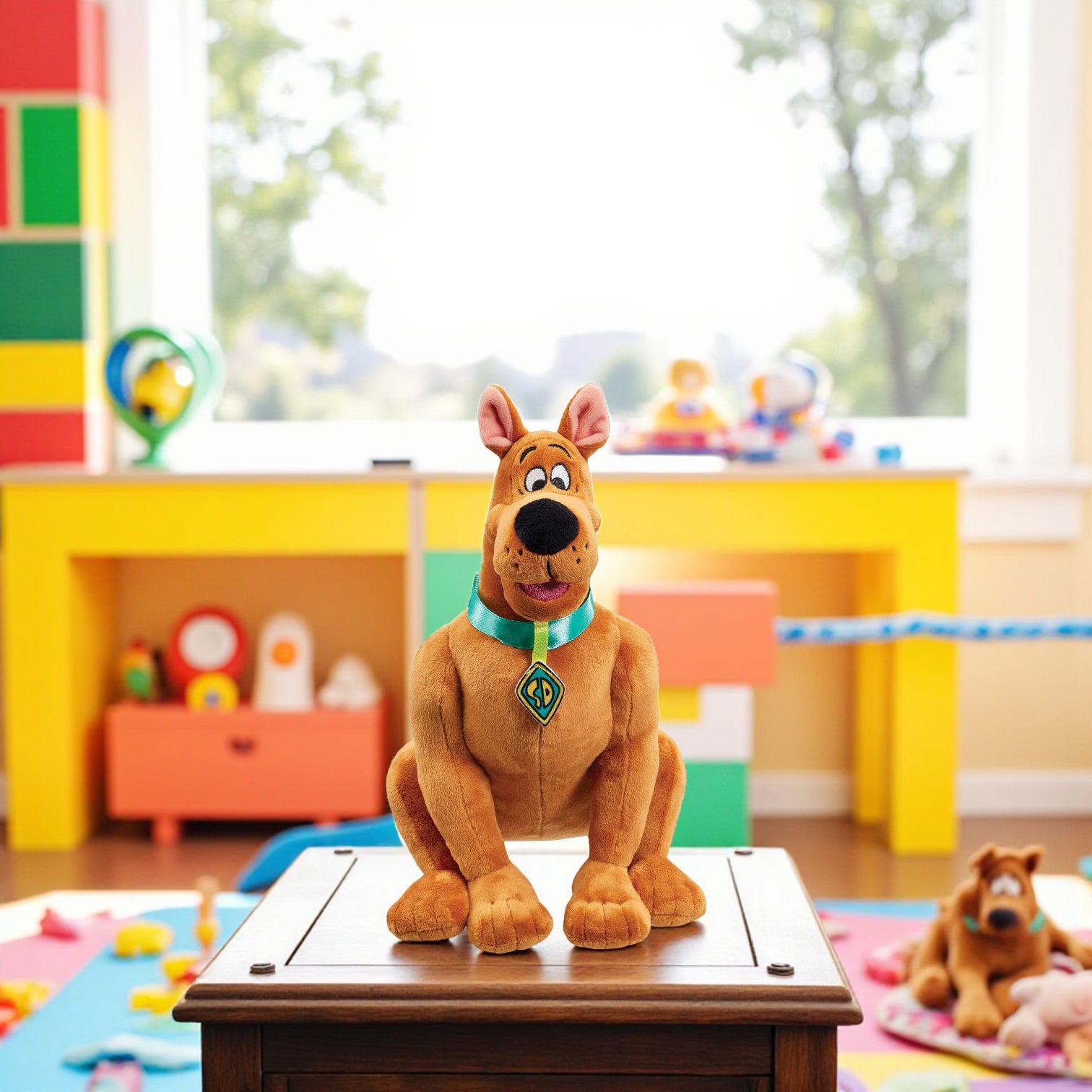 Scooby-Doo Classic 11 Inch Plush Toy – Soft Stuffed Animal Doll with Iconic Green Collar – Official Warner Bros Character Collectible Plushie for Kids, Toddlers, and Fans of Cartoon Series & Movies - Damoo