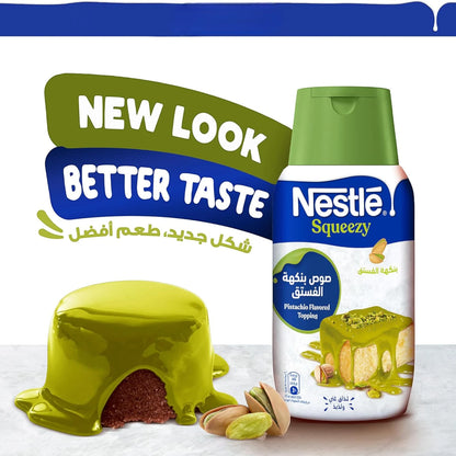 Nestlé Squeezy Pistachio Flavored Sweetened Condensed Milk Topping, 450g – Rich, Creamy & Easy-to-Use Dessert Delight - Damoo