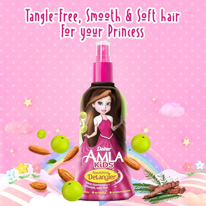 Dabur Amla Kids Nourishing Hair Detangler Spray 200ml – Easy Combing, Smooth & Soft Hair, Paraben & Paraffin Free - Damoo