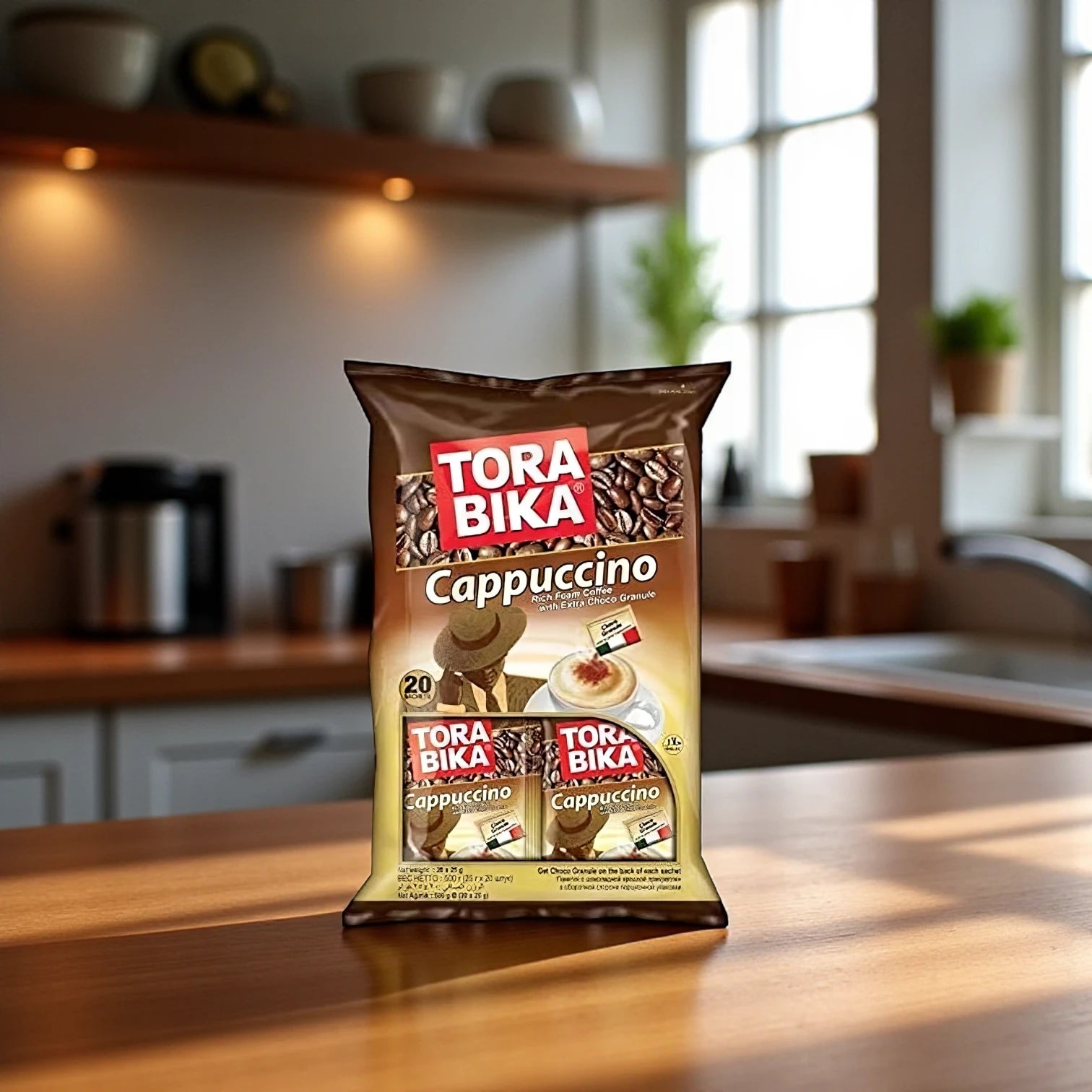 Torabika Cappuccino Coffee – 20 Sachets | Creamy Instant Cappuccino with Chocolate Granules | Indonesian Robusta | No Added Sugar - Damoo