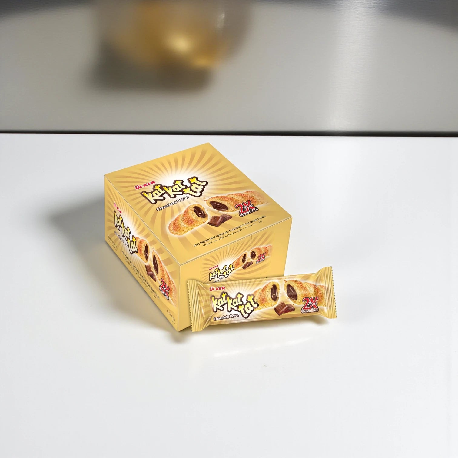 Ulker Kat Kat Tat Chocolate Puff Pastry – 12x24g | 2X More Chocolate Filling – Flaky, Rich & Satisfying - Damoo