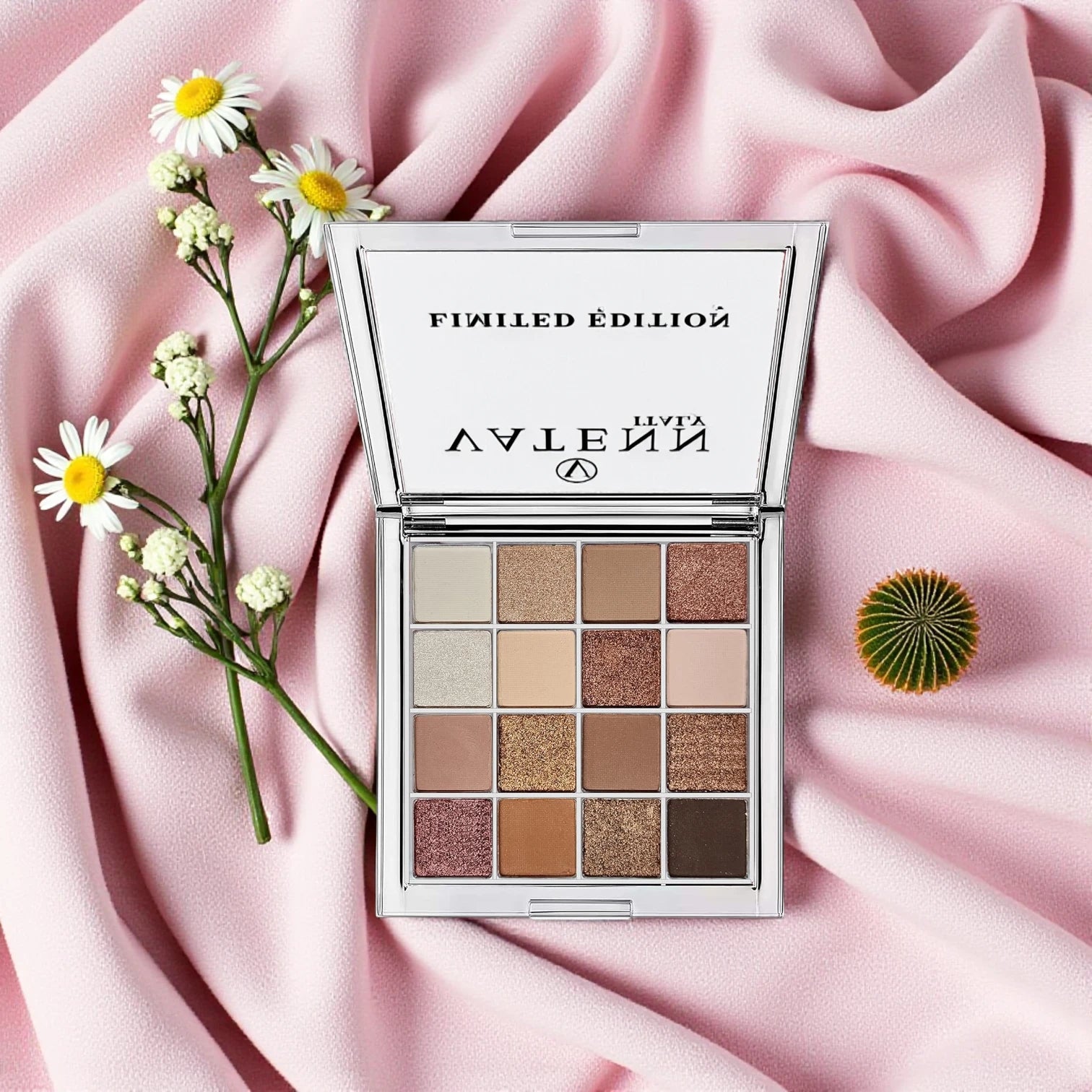 VATENN Italy Dubai 1021 Limited Edition Eyeshadow Palette – 16 Rich Pigmented Shades, Matte & Shimmer Finishes, Long-Lasting Professional Eye Makeup Kit - Damoo