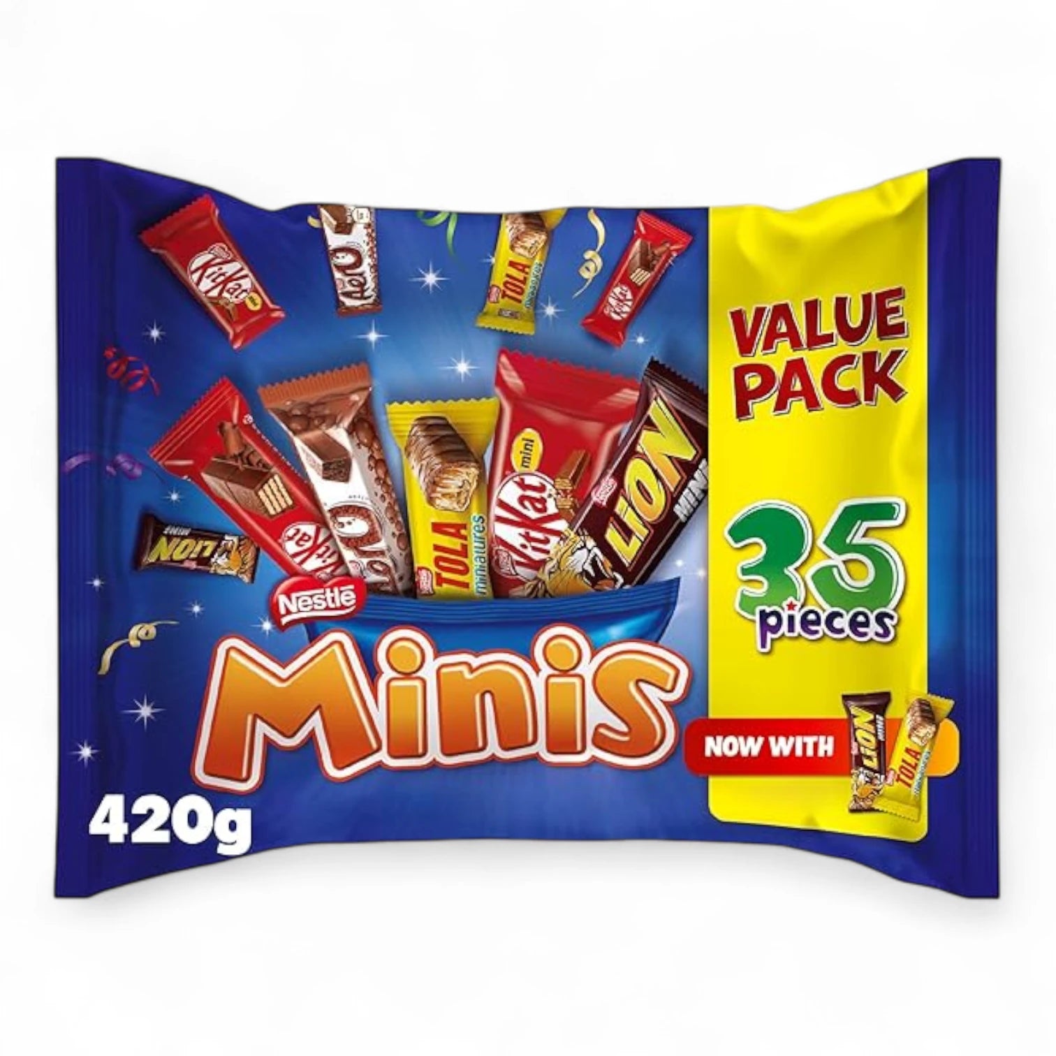 Nestlé Mini Mix Chocolate – 35 Assorted Mini Bars, 420g Value Pack | Includes Milk, Dark & White Chocolate | Perfect for Sharing, Parties, & On-the-Go Snacking - Damoo