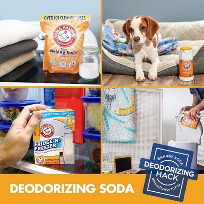 Arm & Hammer Pure Baking Soda – 5LB | One Box, Countless Uses | All-Purpose Cleaner, Deodorizer & Multi-Use Household Essential - Damoo
