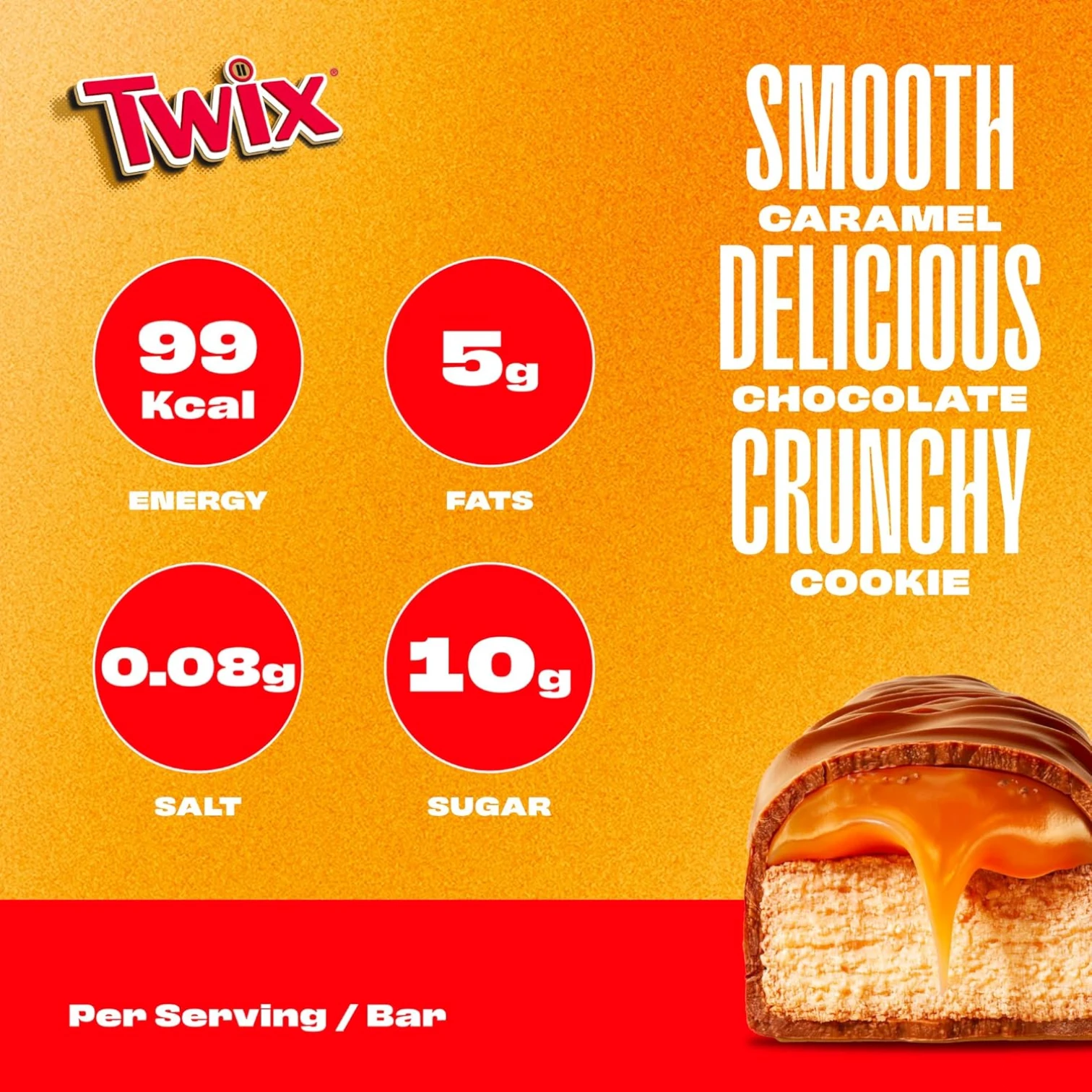 Twix Minis Chocolate Bars – 10 Pieces | Crunchy Shortbread with Caramel & Milk Chocolate – 2 x 200g Special Offer Pack