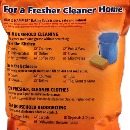 Arm & Hammer Pure Baking Soda – 5LB | One Box, Countless Uses | All-Purpose Cleaner, Deodorizer & Multi-Use Household Essential - Damoo