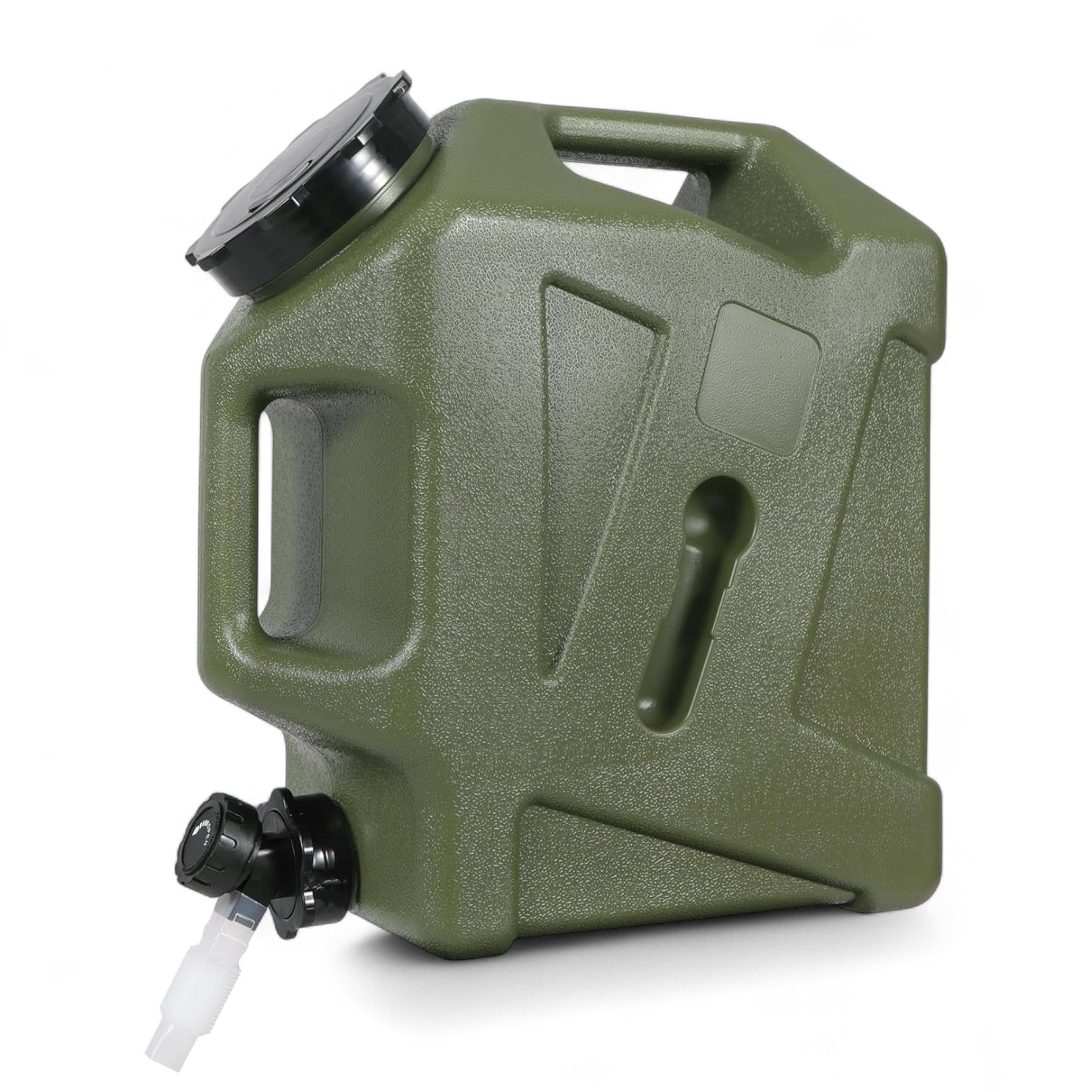 Portable Water Container 12L – BPA Free Food Grade Water Storage Carrier Tank with Spigot for Camping, Hiking, Travel & Outdoor Emergency Use – Green