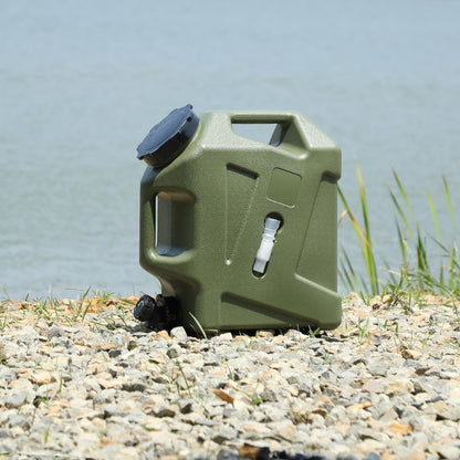 Portable Water Container 12L – BPA Free Food Grade Water Storage Carrier Tank with Spigot for Camping, Hiking, Travel & Outdoor Emergency Use – Green