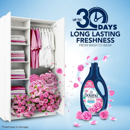 Downy All-in-One Concentrate Fabric Softener Rose Garden 1L – Long Lasting Freshness, Softener, Anti-Static & Wrinkle Care - Damoo