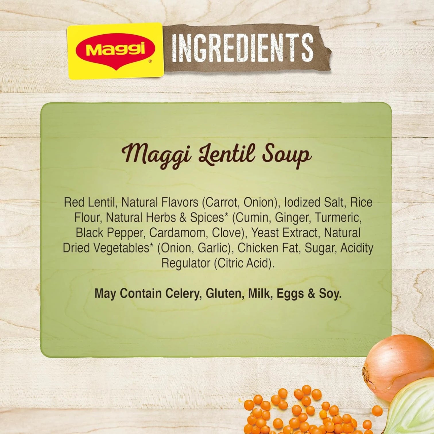 Maggi Lentil Soup Sachet 84g – Authentic Middle Eastern Flavor | High in Protein & Iron | No Preservatives or Artificial Additives - Damoo