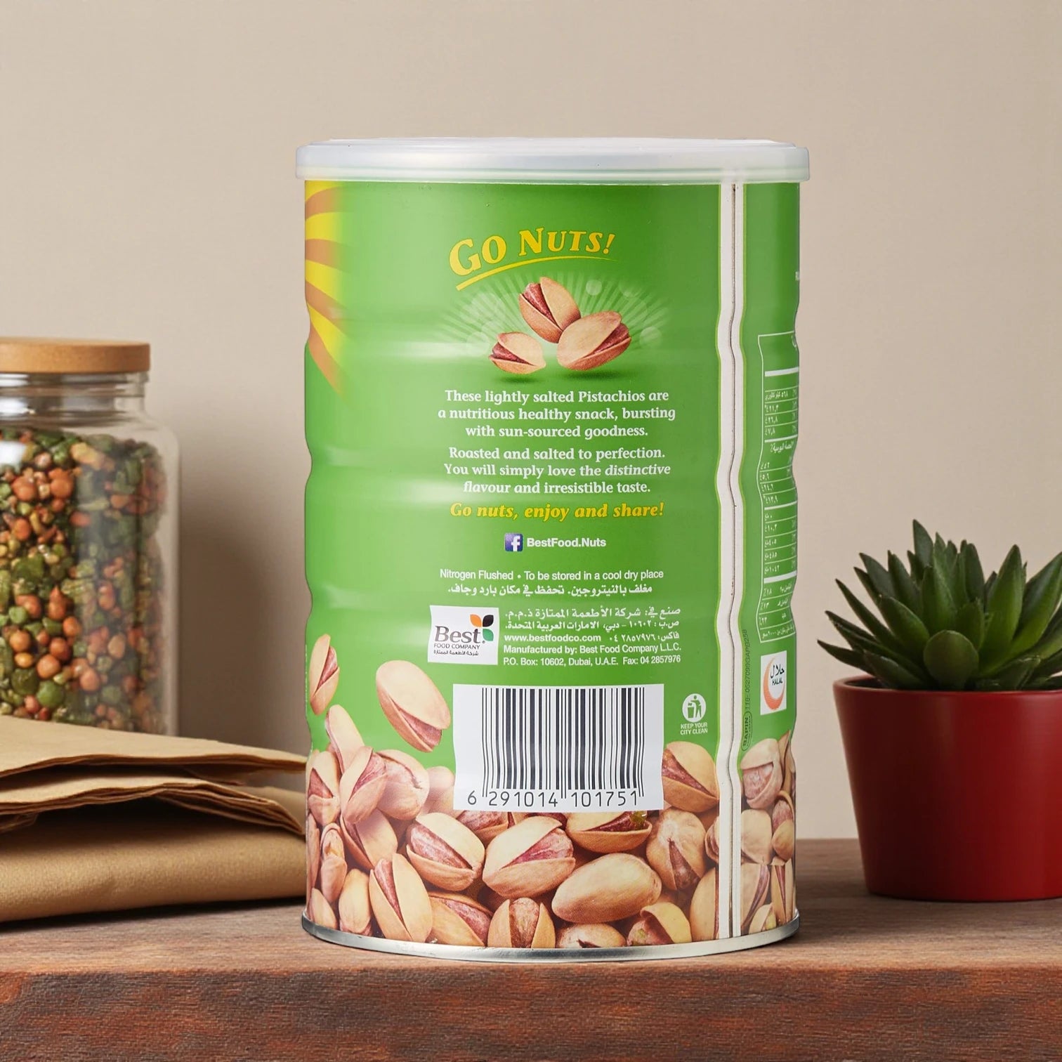 BEST Roasted & Salted Pistachios 400g Can | Premium Gourmet Snack | High Protein, Vegan-Friendly, Lightly Salted Nuts - Damoo
