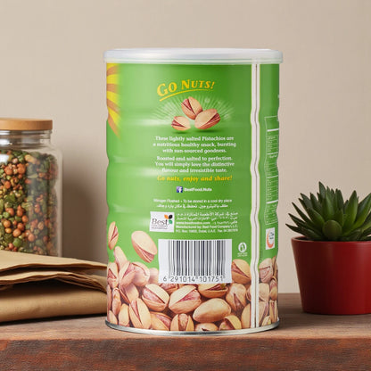 BEST Roasted & Salted Pistachios 400g Can | Premium Gourmet Snack | High Protein, Vegan-Friendly, Lightly Salted Nuts - Damoo