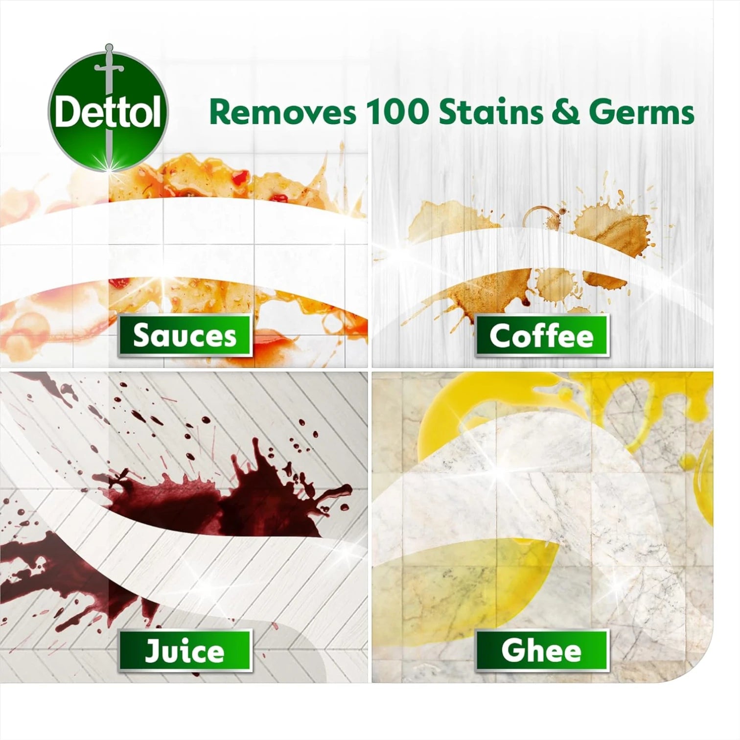 Dettol Antibacterial Power Floor Cleaner Lemon Scent, 900ml – Pack of 2 | Powerful Germ Protection & Long-Lasting Freshness - Damoo