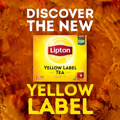 Lipton Yellow Label Black Tea – 200 Teabags | 100% Kenyan Tea Leaves for Bold Flavor & Golden Color | Natural Black Tea with Bright Aroma - Damoo